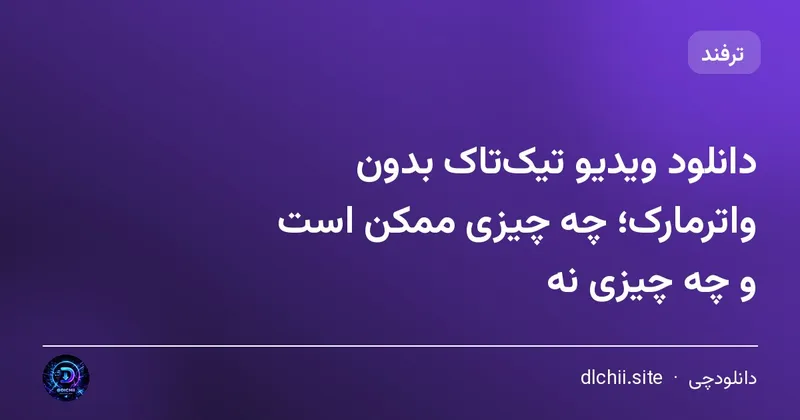 دانلود ویدیو تیک‌تاک بدون واترمارک؛ چه چیزی ممکن است و چه چیزی نه